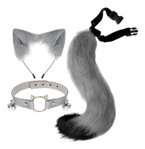 3x Conjunto De Orejas Y Cola De Zorro De Peluche, Accesorios