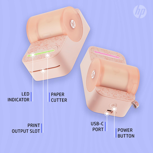 Impresora Hp Sprocket Panorama Instant Portable Rosa + Funda
