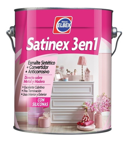 Esmalte Sintetico Blanco Tiza Elbex 4 Litros