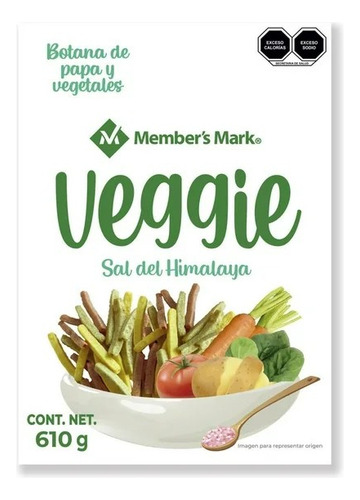 Botana Papa Vegetales Member's Mark Veggie Sal Himalaya 610g