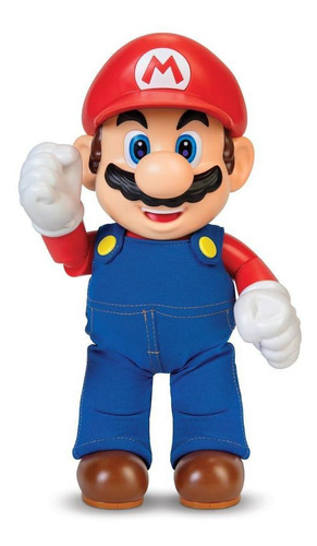 Boneco Articulado Super Mario Com Som 30 Cm Candide