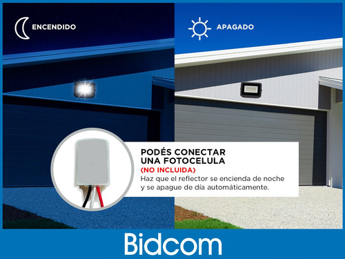 Set X4 Reflectores Led Gadnic Luz Led Blanca 50w Carcasa Negro