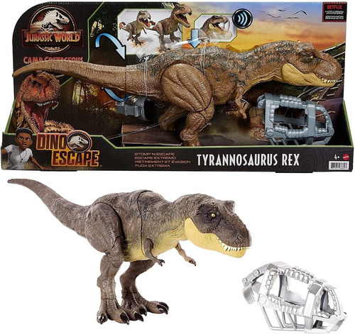 Jurassic World Camp T Rex Fuga Extrema Articulado Sonidos