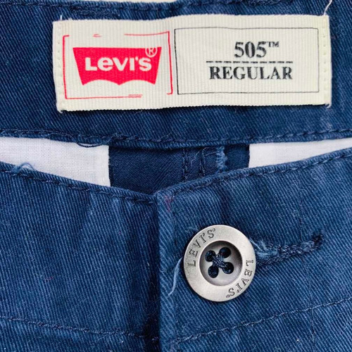 Levis 505 Regular Pantalon Algodón Azul Talle 16 / W28 L28