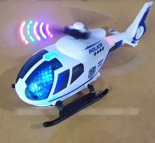Kit Brinquedo Infantil com Avião e Helicóptero Eletrônicos Bate e