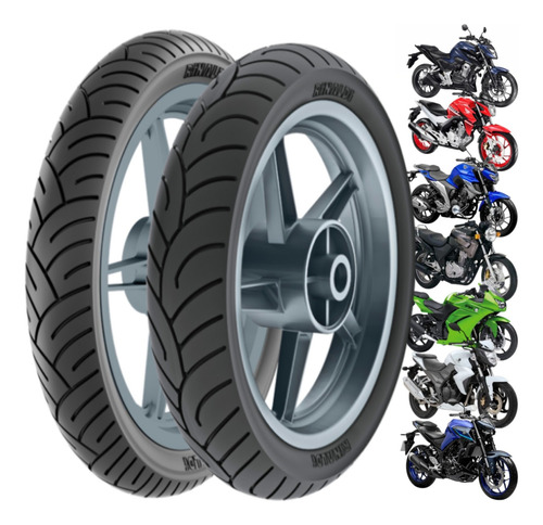 Par Pneu Rinaldi 100/80 + 140/70-17 Hb37 Twister Fazer Cb3