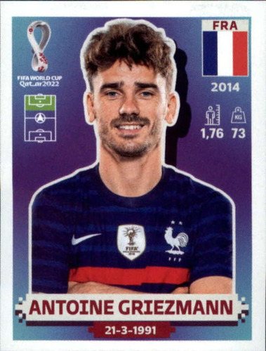 Pegatina Panini World Cup Qatar 2022 Fra18 Antoine Griezmann