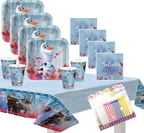 Frozen  Party Supplies Pack Sirve : Platos De Postre Se...