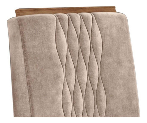 Cadeira Lia Kit 6 Un Cedro/suede Ocre-dj Móveis