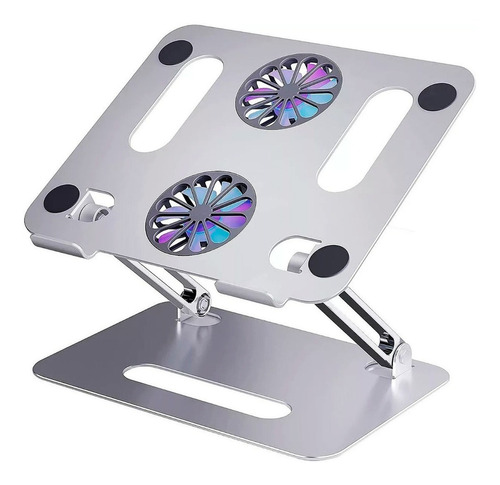 Soporte Notebook Tablet Aluminio Doble Ventilacion Regulable