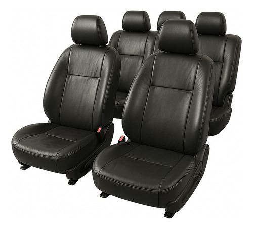 Fundas Cubre Asiento Cuerina Fiat 500 Negro