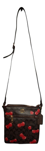 Rowan File Cossbody Bandolera Adultos Mujer Juvenil Cerezas Chocolate Floreado Níquel Chocolate
