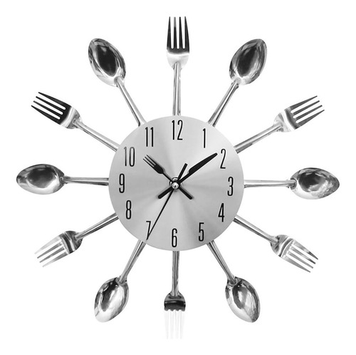 Famkit Reloj De Cocina, Tenedor Cuchara Reloj De Pared Decor