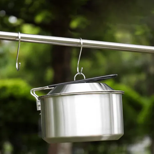 Juego De Ollas De Cocina Mango Portátil Plegable Para