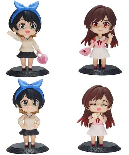 Figuras Rent A Girlfriend Por 4 Unidades Kanojo Okarishimasu