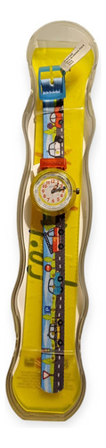 Reloj Flik Flak By Swatch Niño Amarillo Autos Multicolor Amarillo Blanco