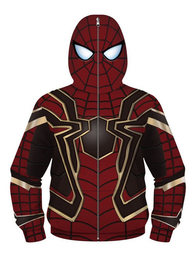 Niño Spiderman Sudadera Capucha Cosplay Superhéroe Disfraz