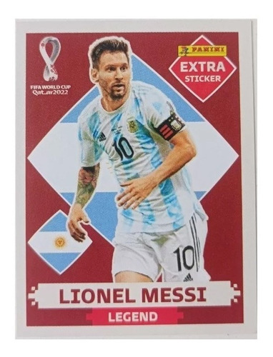 Figurita Extra Sticker Base Lionel Messi Legend 2022 Mundial