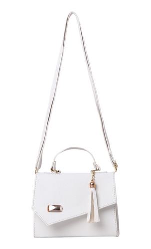 Bolsa Dama Moda Mariconera Crossbody Lillan Fana Blanco