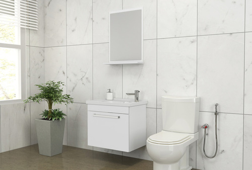 Mueble Para Baño Kit En Madera Agata Blanco 102435