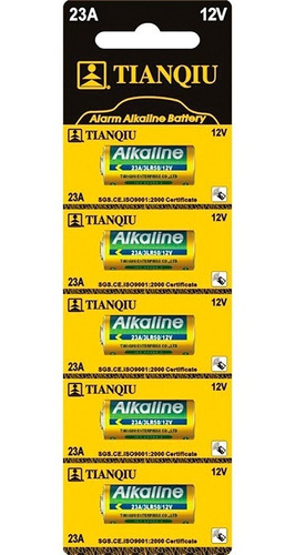 Pila Batería Alcalina 23a Tianqiu Blister 5 Unid