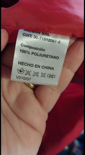 Campera Mujer Ecocuero Roja Talle S (Usado)