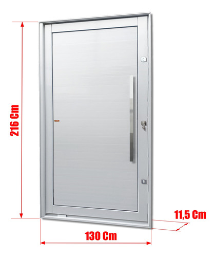 Porta Pivotante Lambril C/pux.dir. Elite Bco 216x130 Brimak
