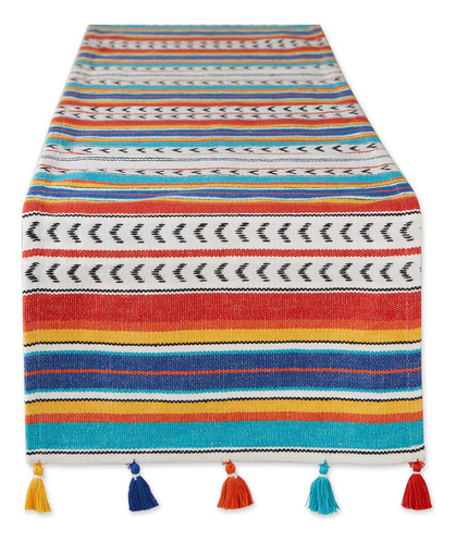 Caliente Collection Cocina Camino Mesa 13x72 Picante Stripe