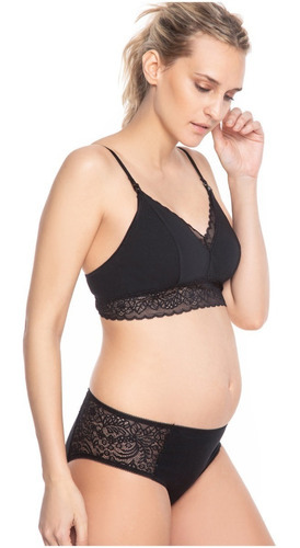 Imagen 4 de 6 de Corpiño Maternal Para Amamantar De Algodón Leticia Local