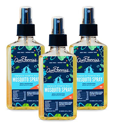 Aunt Fannie's Spray Repelente De Mosquitos Sin Deet, Repelen