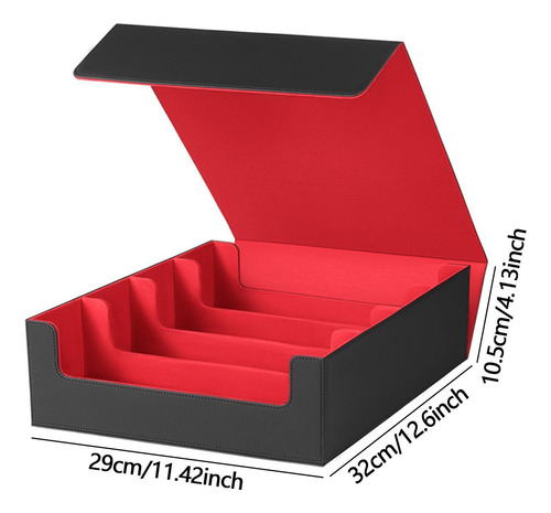 Caja De Almacenamiento Para Cartas Coleccionables De 4 Rojo