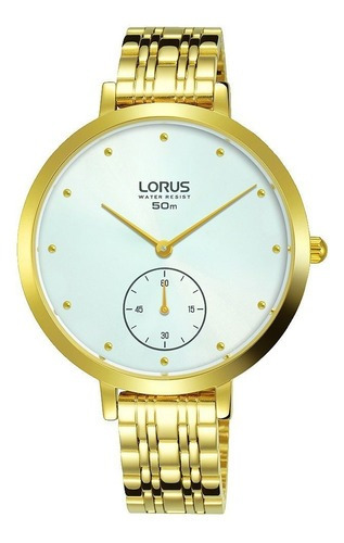 Reloj Lorus Rn432ax9 Color de la correa Oro Color del bisel Oro Color del fondo Blanco
