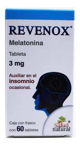 Revenox Melatonina 3 Mg 60 Tabs / Auxiliar Insomnio Sabor Tabletas