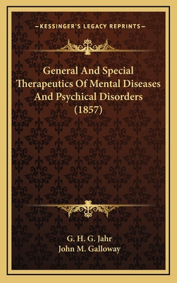 Libro General And Special Therapeutics Of Mental Diseases...