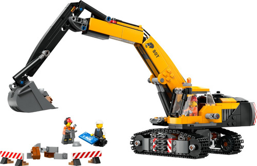Lego 60420 City - Escavadeira De Construção Amarela