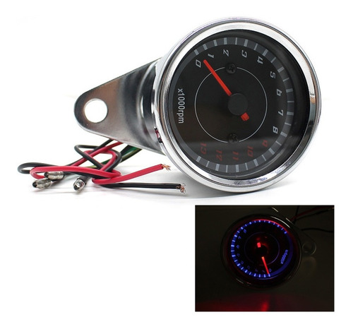 Imagen 4 de 8 de 12v Universal Motos Tacómetro Medidor Led Backlight 13k Rpm