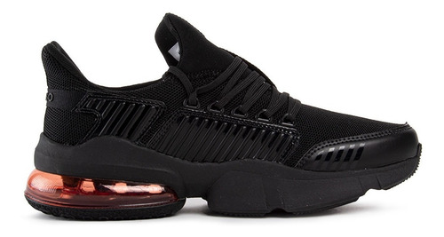 Imagen 4 de 6 de Tenis Deportivo Karosso Media Suela Aire Negro Rojo M502