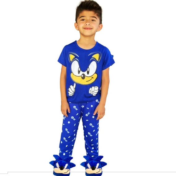 Pijamas De Algodon De Manga Larga Gaming Merchandise para Niños Y Adolescente De 4 A 14 Años Sonic The Hedgehog Pijama Niño 