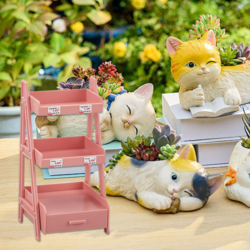 Soporte De Planta En Miniatura A Escala 1:12, Rosa