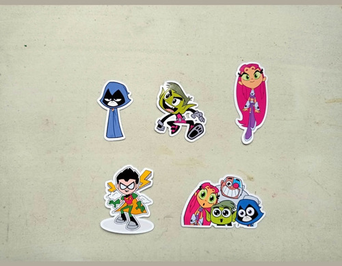 Imagen 4 de 5 de Pack De 20 Stickers De Los Jóvenes Titanes (p026)
