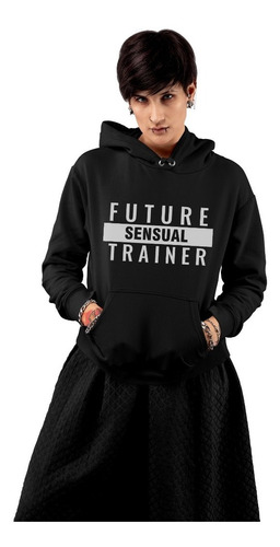 Sudadera De Mujer Instructor De Gym Sensual Gorro Negra Clee