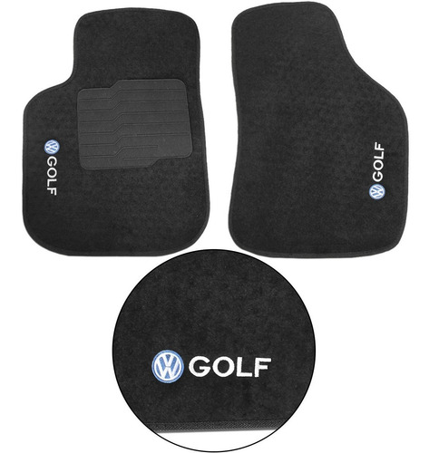 Imagem 3 de 5 de Kit De Tapete Carpete Golf 2002 A 2011 Preto 3 Peças