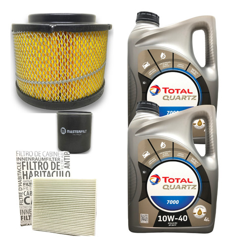 Kit Aceite 10w40 + 3 Filtros Toyota Hilux Sw4 3.0 2.5 Diesel