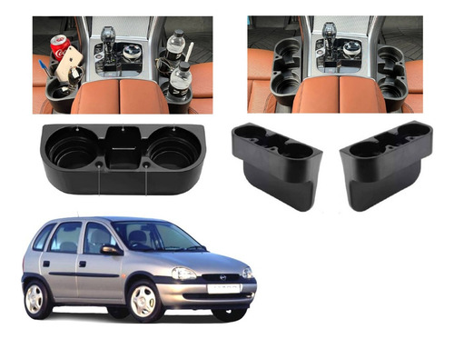 2x Porta Vasos + Celular Chevrolet Chevy Swing 1994 A 2003 Negro