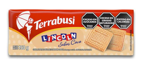 Galletitas Dulces Terrabusi Lincoln De Coco Paquete 153g 