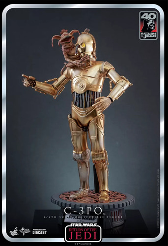 Boneco C-3po Star Wars Hot Toys Action Figure Yoda Darth Obi