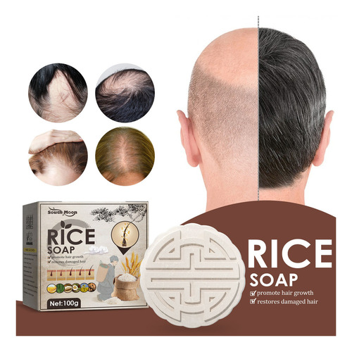 Z Shampoo De Arroz Anti-queda De Cabelo Em Barra Rice Water