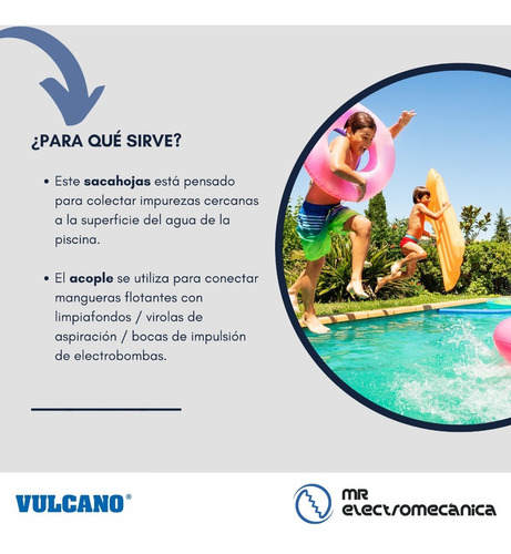 Imagen 4 de 10 de Kit Vulcano Limpieza Pileta: Manguera + Barrefondo + Acc.