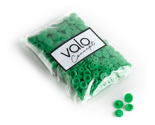 Valo Concept 100 Juegos Broches Plásticos T5 Para Snap Color Verde