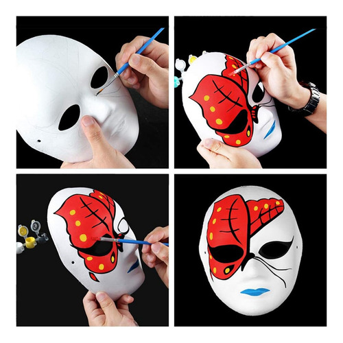 30 Pack 2 Sizes Paper Mache Masks Create Artistic Craft Proj